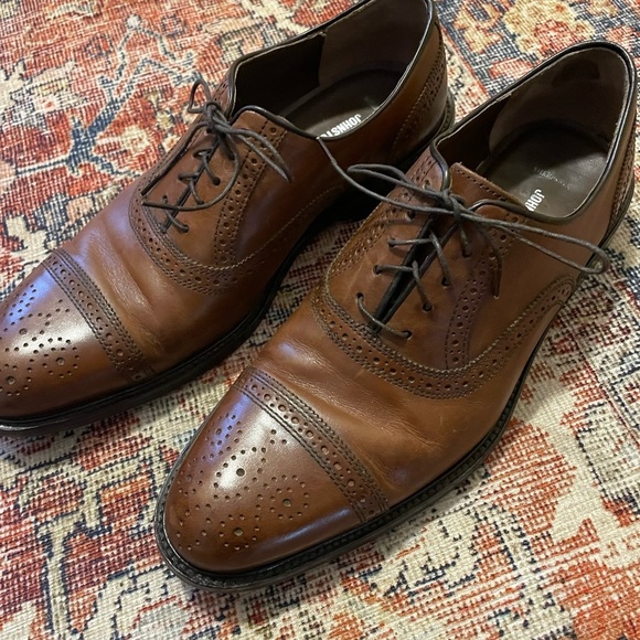 Johnston & Murphy Other - Johnston & Murphy Brown Leather Brogue Oxfords